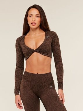 Gymshark Adapt Animal x Whitney Long Sleeve Crop Top